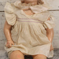 Lot 093 - Vintage Composition Baby Doll With Yellowed Sleep Eyes And Original Outfit, Missing Wig, Damaged Foot, 25" H