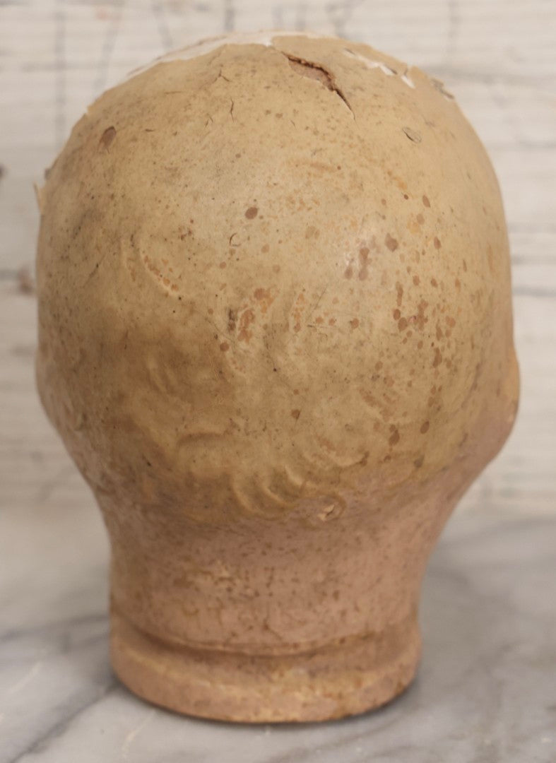 Lot 098 - Trio Of Vintage Composition Doll Parts Including Heads And Partial Body