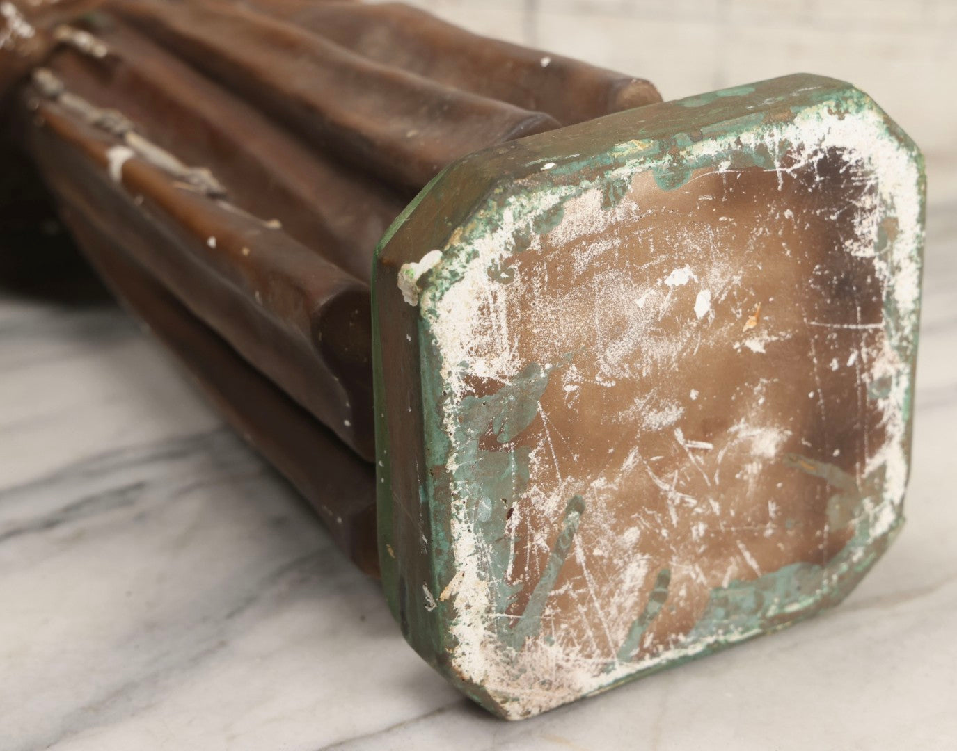 Lot 103 - Vintage Chalkware Saint Anthony With The Child Jesus Figural Religious Sculpture