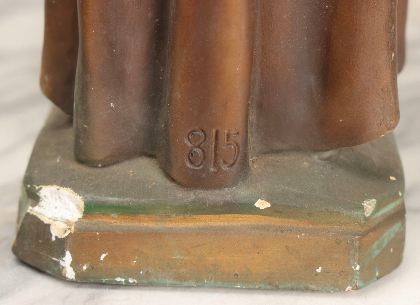 Lot 103 - Vintage Chalkware Saint Anthony With The Child Jesus Figural Religious Sculpture