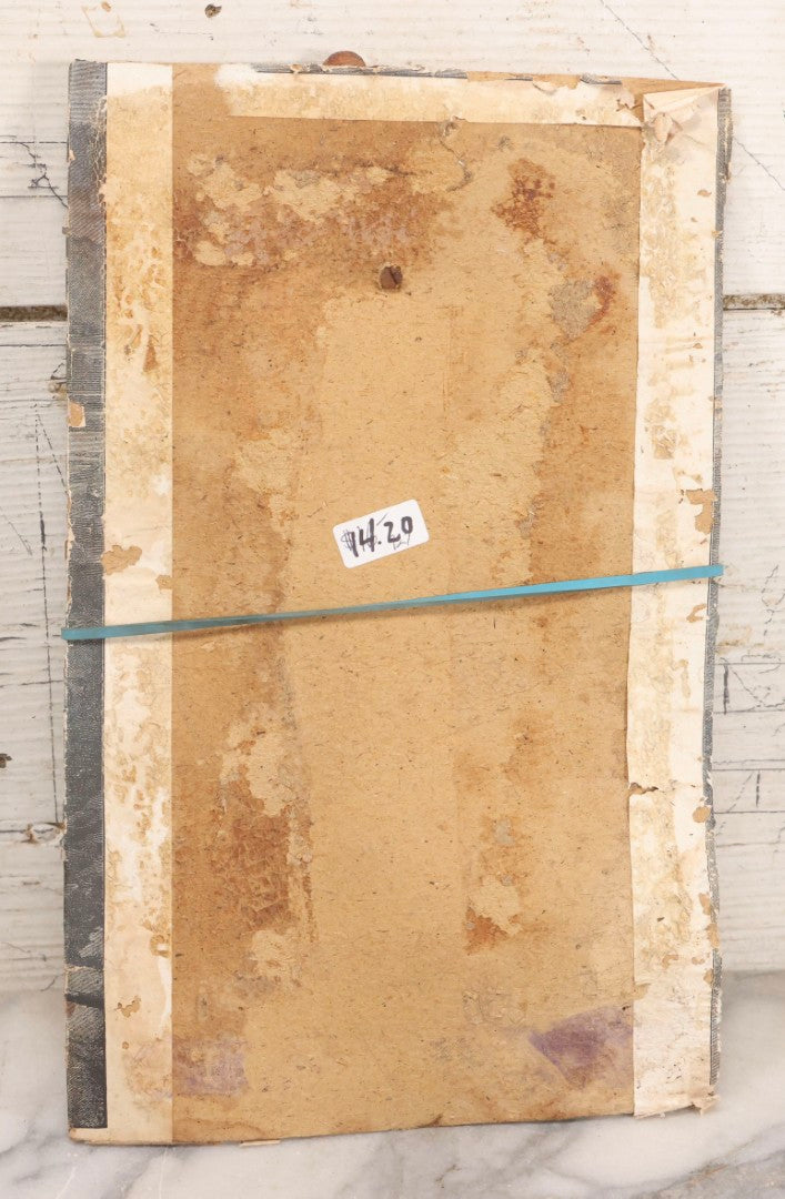 Lot 113 - Pair Of Crucifixes Including Antique "Thy Kingdom Come" Weapons Of Christ Shadowbox Backing Remnant With Crucifix And Vintage Wood Crucifix