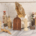 Lot 114 - Grouping Of Nine Vintage And Modern Religious Figurines And Devotional Objects