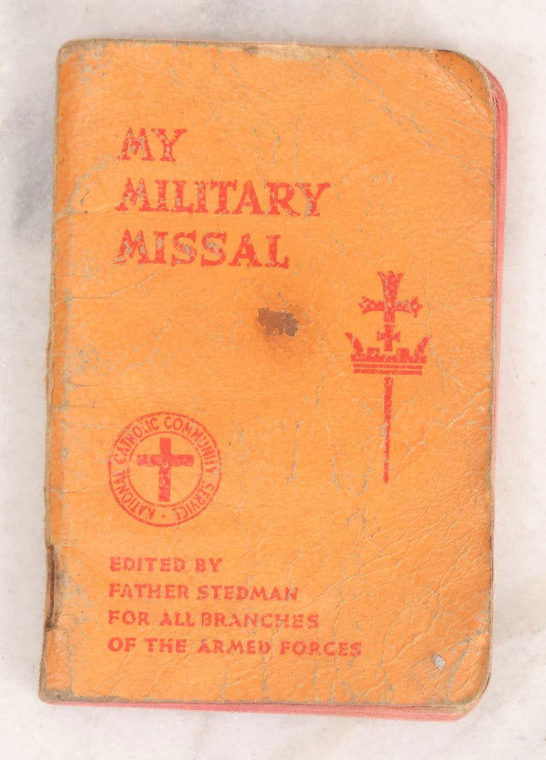 Lot 117 - Grouping Of Four Vintage Catholic Prayer And Missal Books Including Sunday And Military Editions