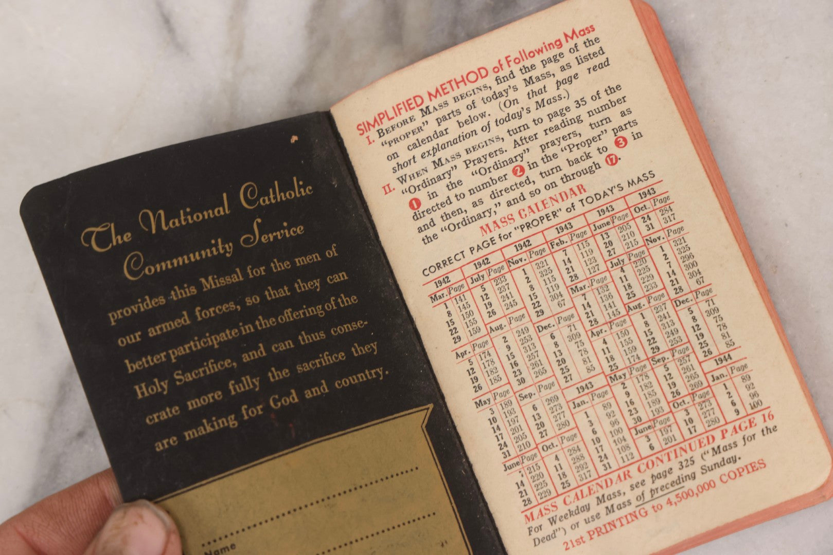 Lot 117 - Grouping Of Four Vintage Catholic Prayer And Missal Books Including Sunday And Military Editions