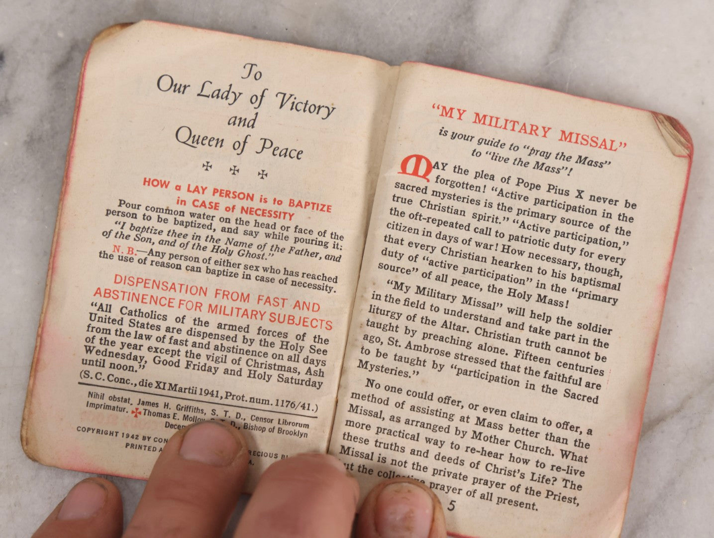 Lot 117 - Grouping Of Four Vintage Catholic Prayer And Missal Books Including Sunday And Military Editions