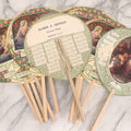 Lot 124 - Grouping Of 11 Vintage Funeral Hand Fans Advertising Elmer A. Arnold Funeral Home, Burdett, New York, Printed By Messenger Publishing Co. And Messenger Corporation, 1927 & 1932