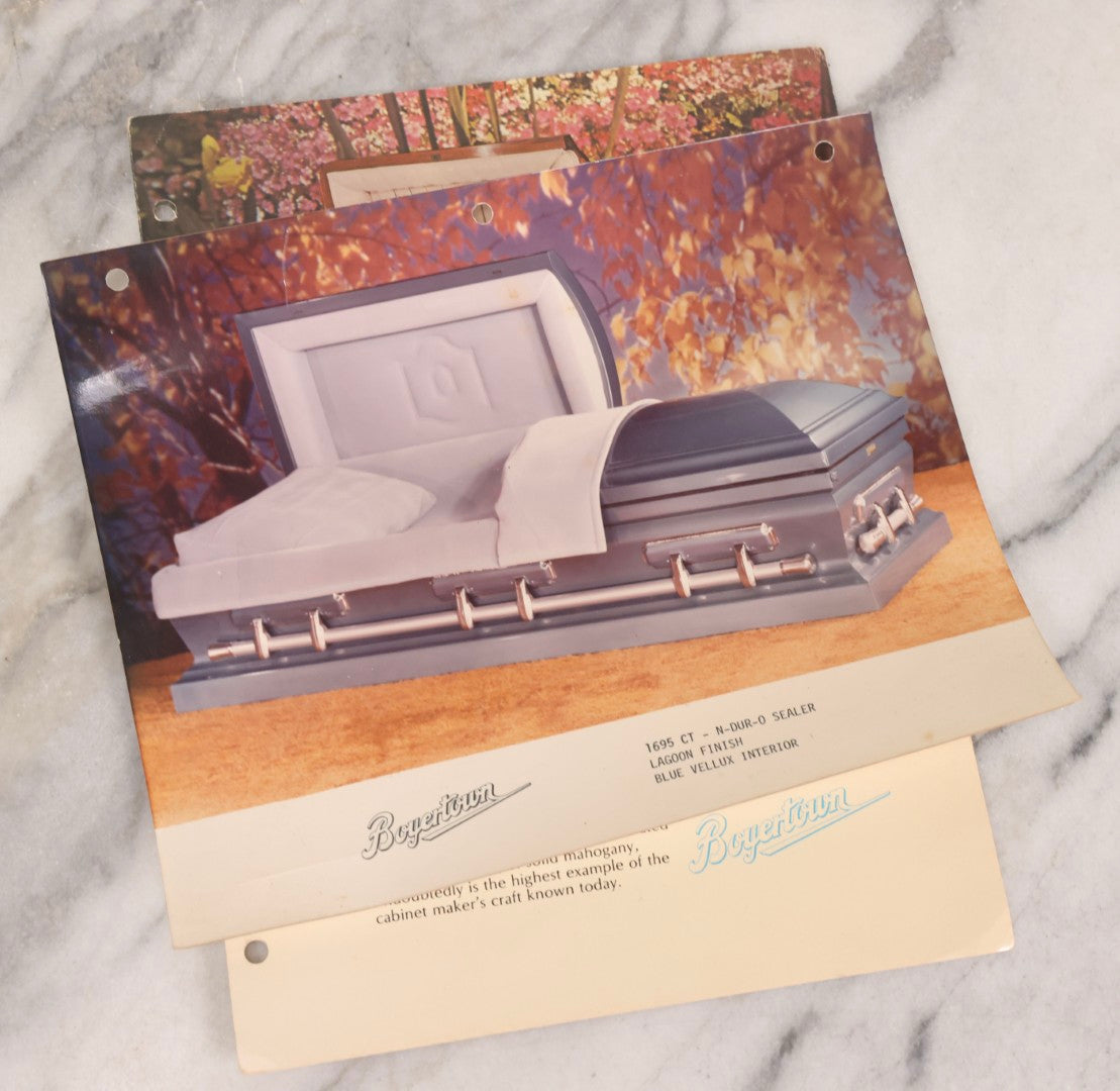Lot 125 - Grouping Of 11 Vintage Boyertown Casket Company Advertising Brochures And Photographs With Pricing Information