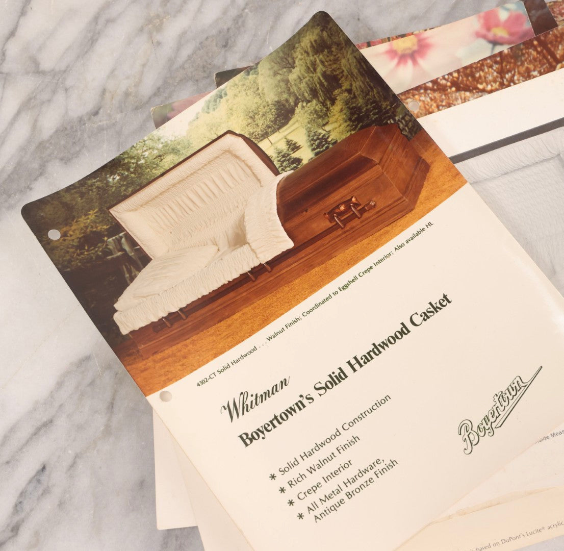 Lot 125 - Grouping Of 11 Vintage Boyertown Casket Company Advertising Brochures And Photographs With Pricing Information