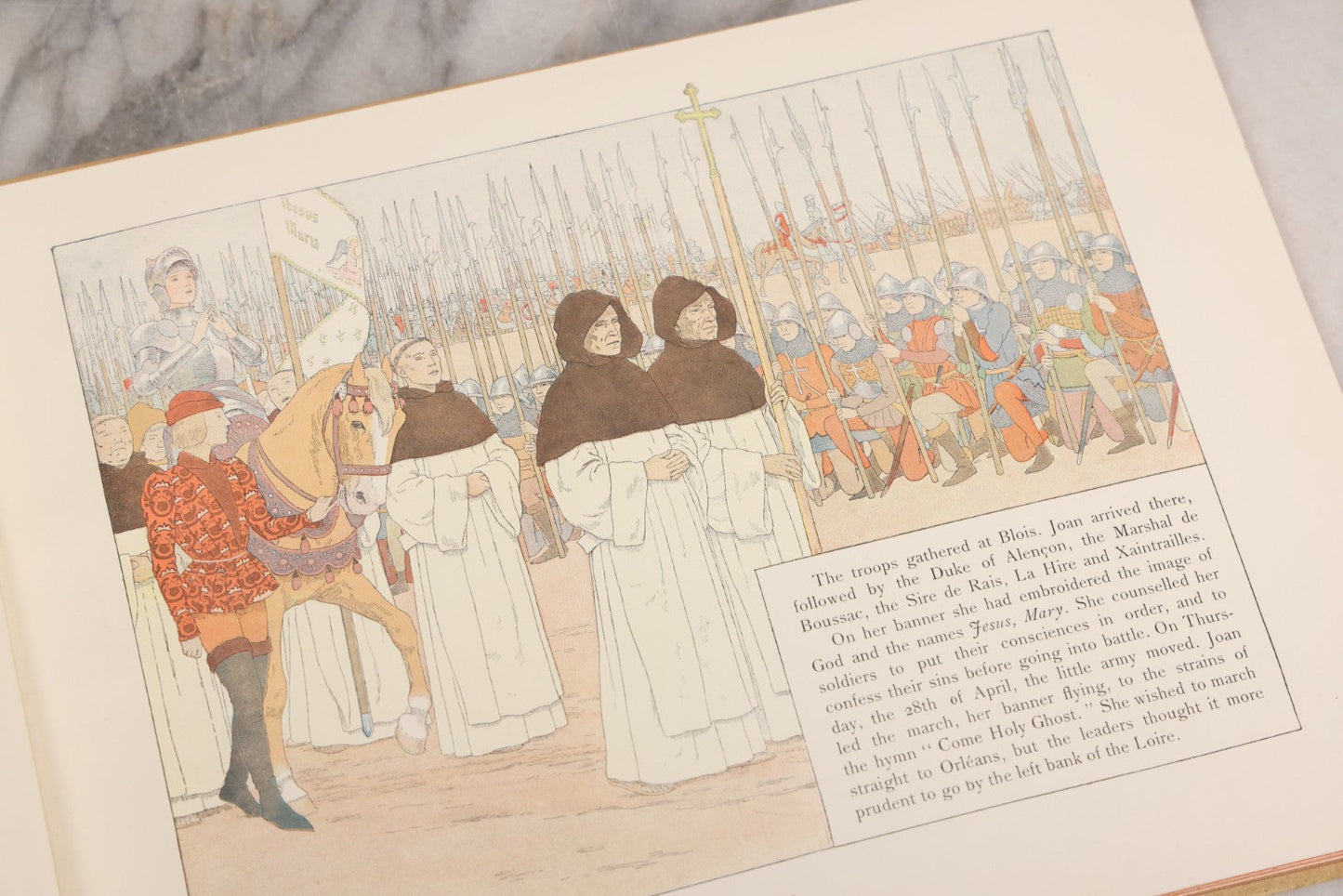 Lot 126 - "Joan Of Arc" Antique Illustrated Book By Louis-Maurice Boutet De Monvel, Printed By Kapp-Paris, Made In France, 1896
