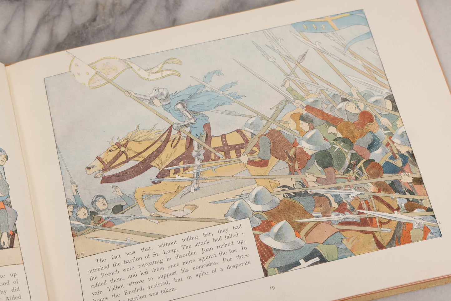 Lot 126 - "Joan Of Arc" Antique Illustrated Book By Louis-Maurice Boutet De Monvel, Printed By Kapp-Paris, Made In France, 1896