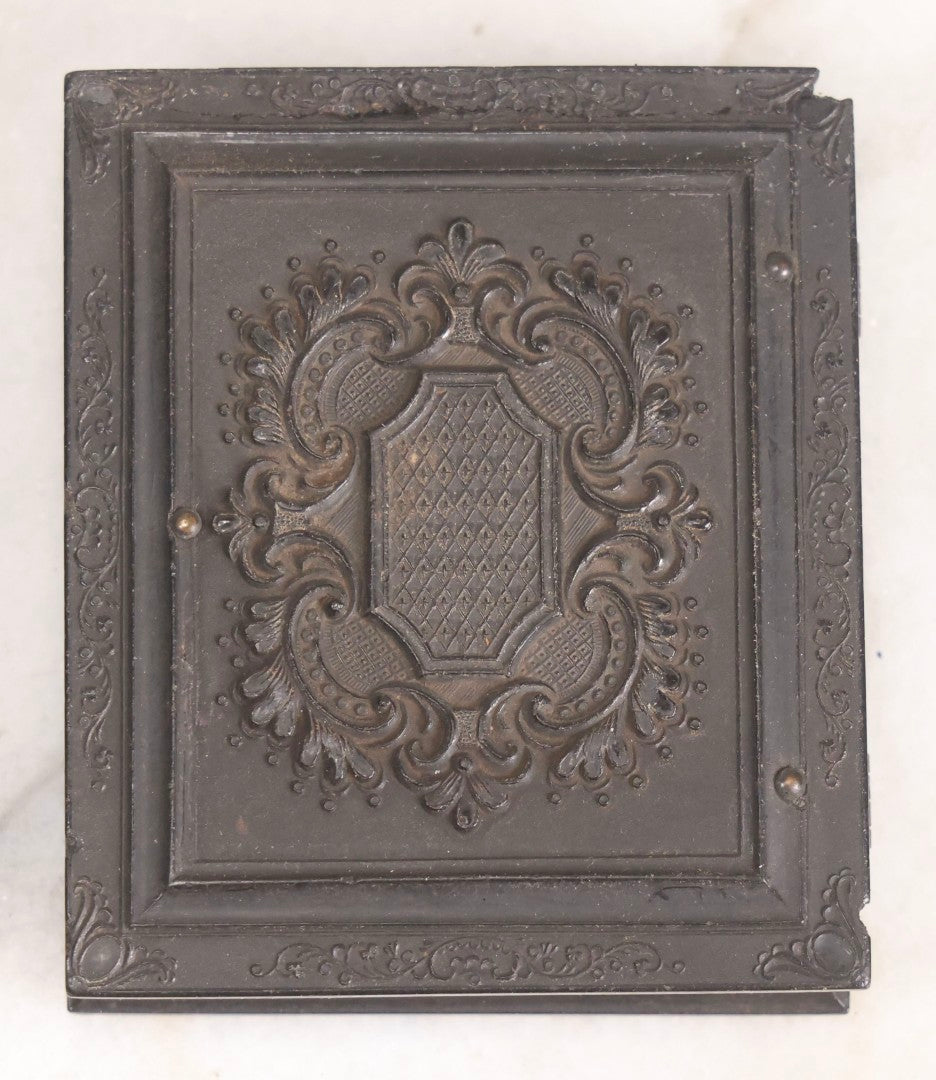 Lot 130 - Antique 1/9th Plate Ambrotype Photograph Of Young Woman In Dark Clothing With Bonnet In Thermoplastic Full Case By S. Peck & Co.