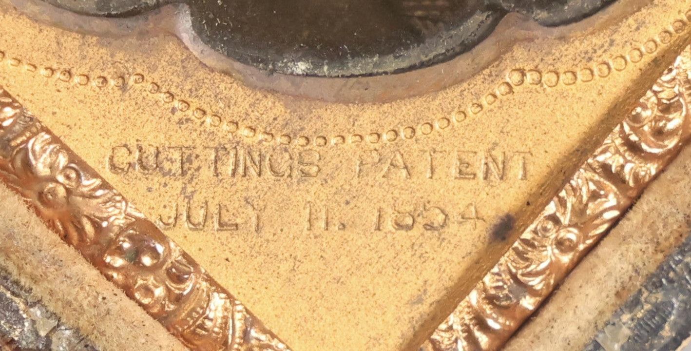 Lot 131 - Antique 1/9th Plate Ambrotype Photograph Of Young Bearded Man With Bowtie In Case With Cutting's Patent Brass Mat, Photographed By Porter & Co.