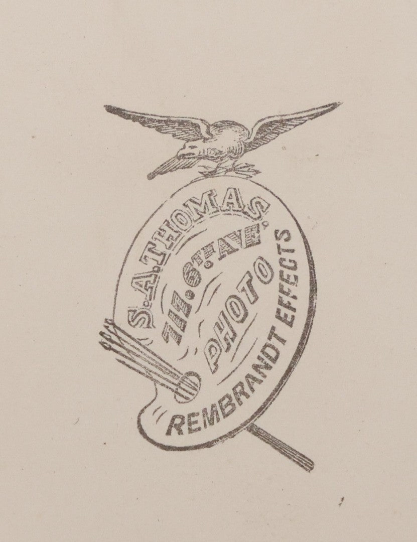 Lot 136 - Antique Carte De Visite CDV Photograph Of Small Curly Coated Dog, Photographed By S.A. Thomas, New York City.