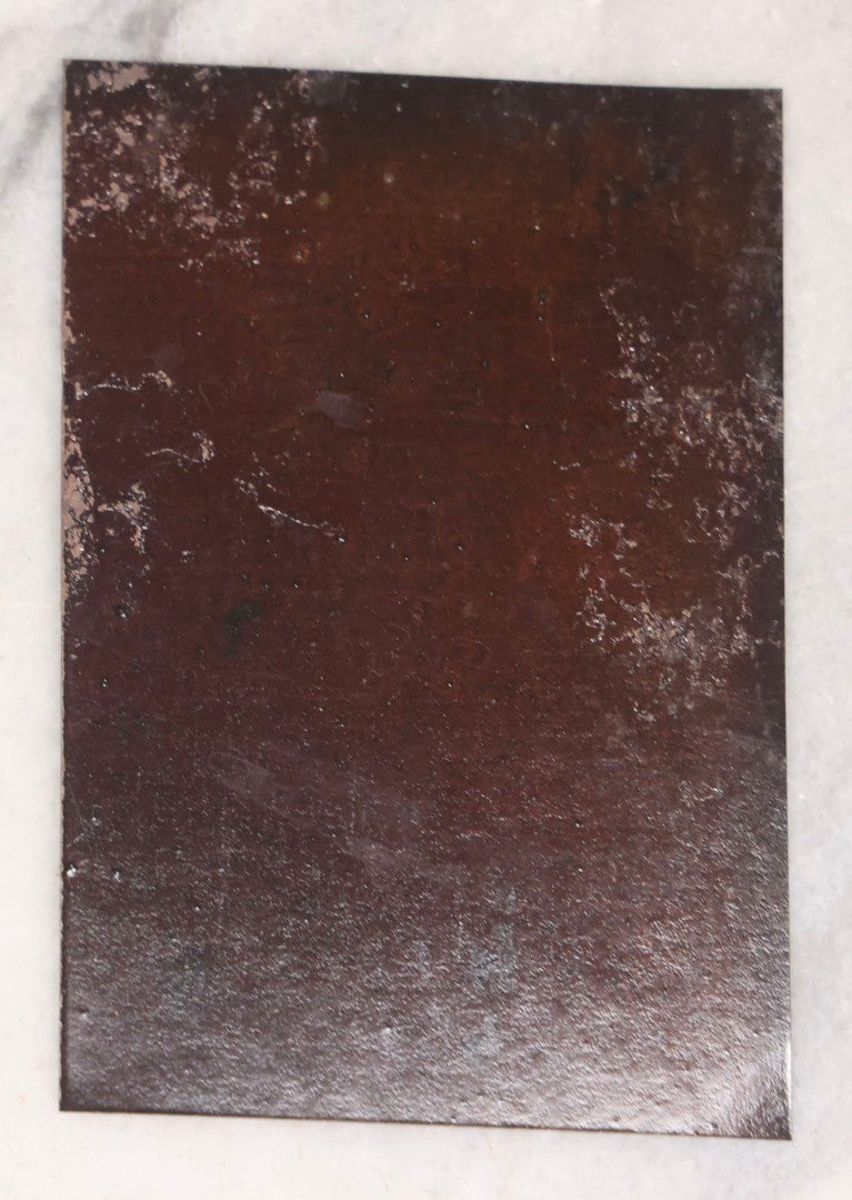 Lot 138 - Antique Uncased Tintype Photograph Of Group Of Men Posed Outdoors With Banner And Cabin