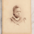Lot 148 - Antique Cabinet Card Photograph Of African American Girl Photographed By Burgess, Augusta, Maine