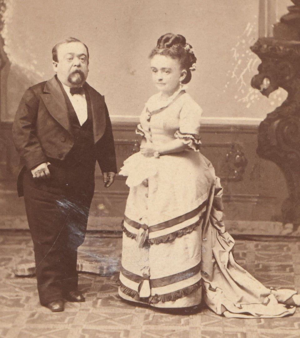 Lot 149 - Antique Carte De Visite CDV Photograph Of General Tom Thumb And Wife Lavinia Warren, Circus Performers Of P. T. Barnum Fame