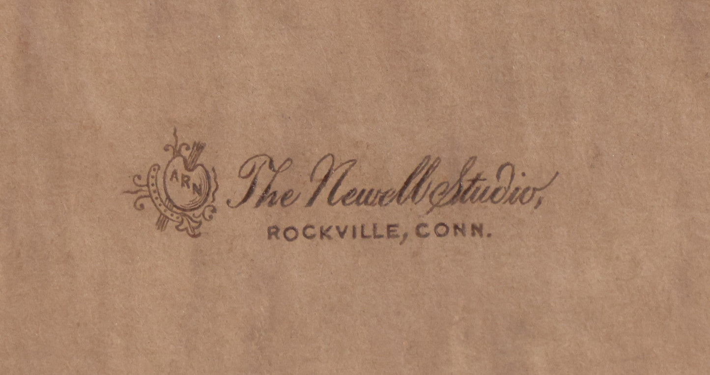 Lot 156 - Antique Foldered Studio Photograph Of Freemason / Knights Templar Member Wearing Skull And Crossbones Apron, Identified As Theo. Stand, Photographed At The Newell Studio, Rockville, Connecticut, 1921