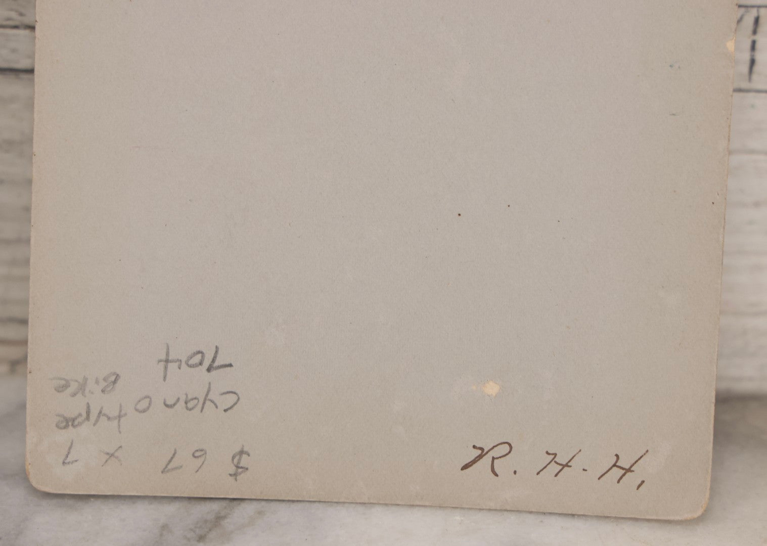 Lot 161 - Antique Boarded Cyanotype Photograph Of Young Boy With High-Wheel Bicycle Identified As E.S.B.