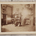 Lot 163 - Antique Boarded Interior Photograph Of Girl Identified As Ella In “Music Room” With Toy Cat, Dated April 30, 1893