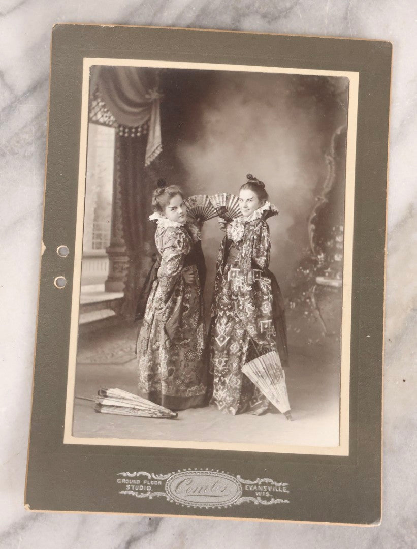 Lot 164 - Grouping Of Five Antique Boarded Studio Photographs Of Children In Book Carnival Costumes, Photographed By Combs, Evansville, Wisconsin