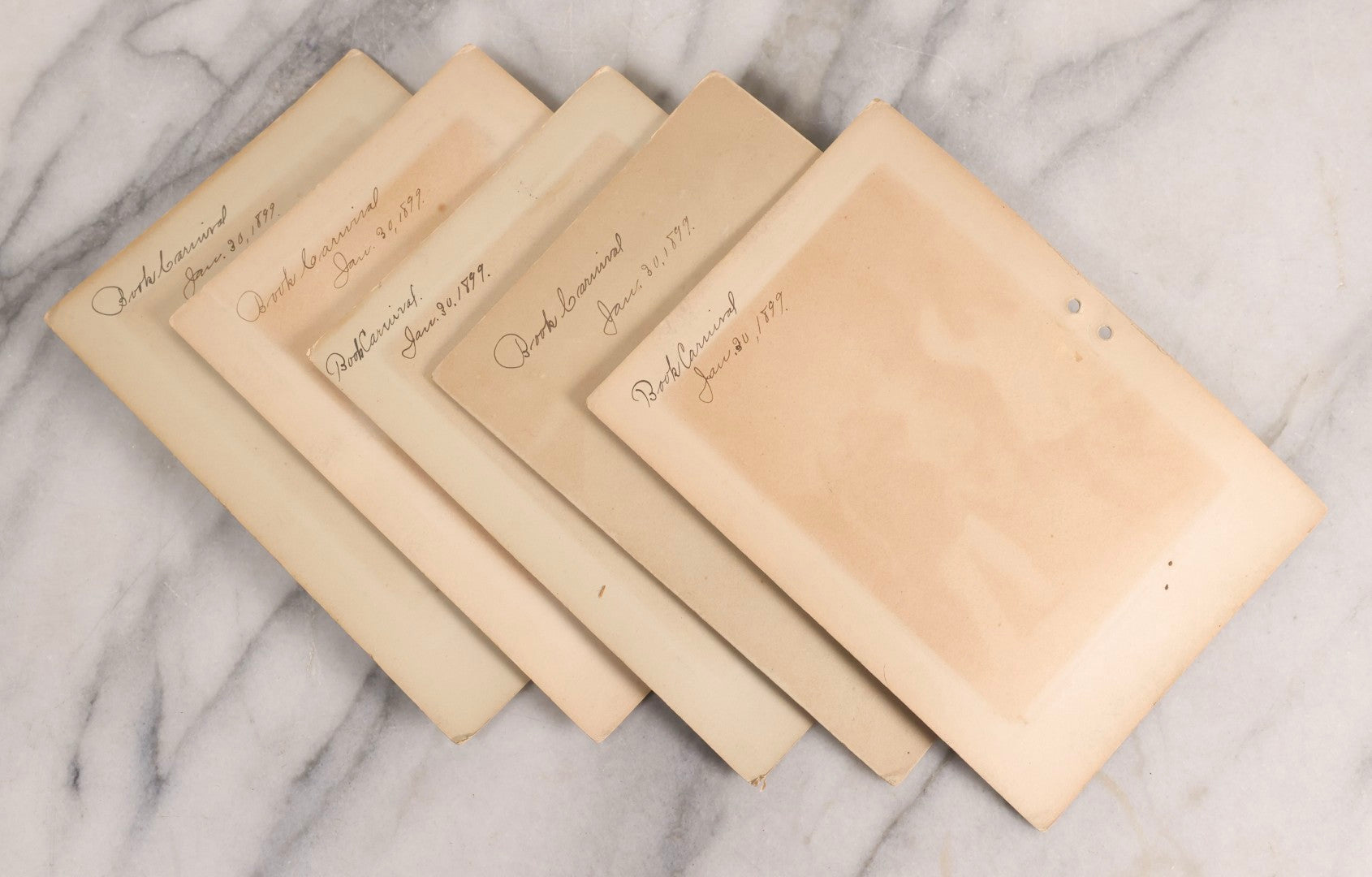 Lot 164 - Grouping Of Five Antique Boarded Studio Photographs Of Children In Book Carnival Costumes, Photographed By Combs, Evansville, Wisconsin