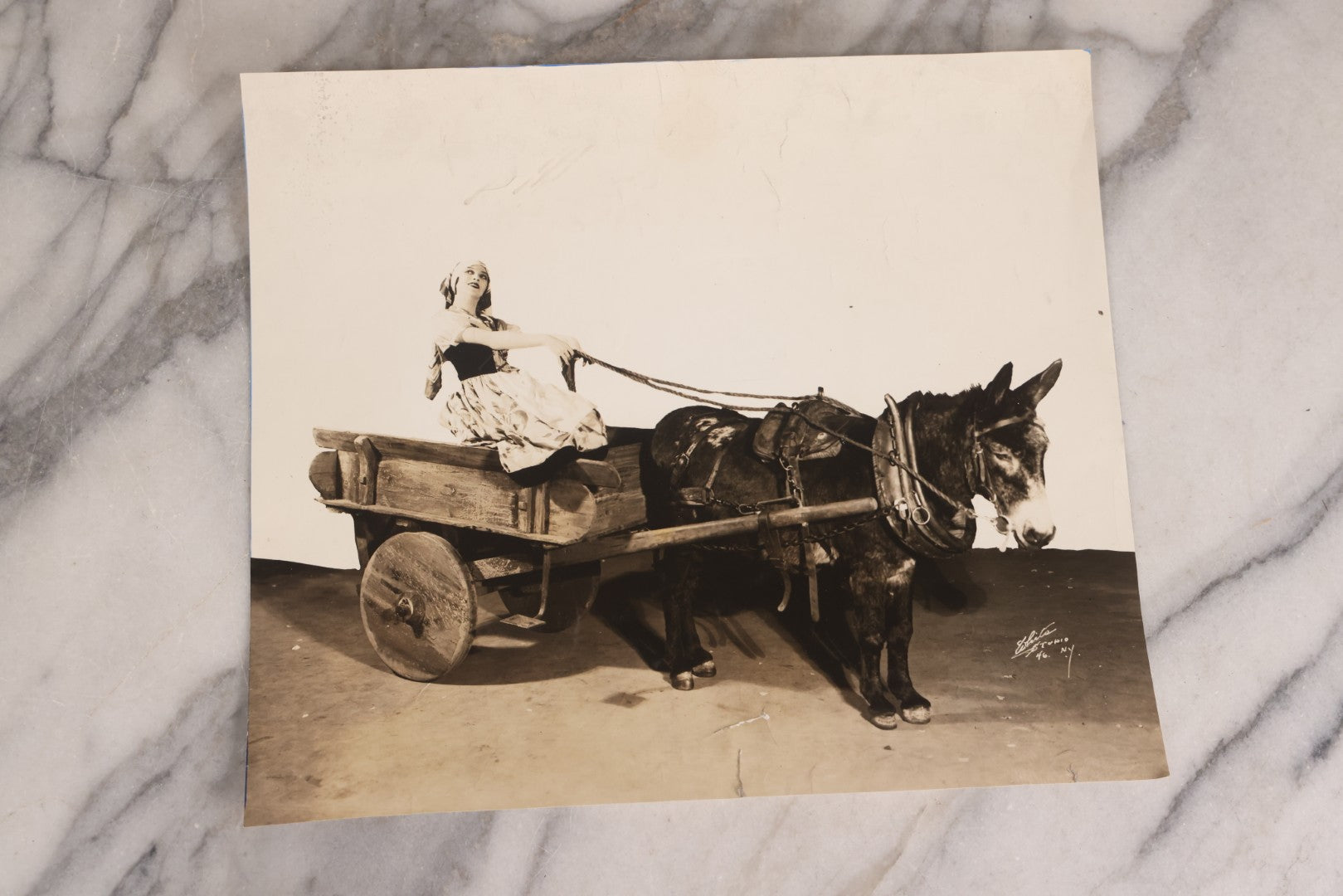 Lot 165 - Grouping Of 33 Antique Unmounted Theater And Costume Photographs Featuring Stage Sets, Period Dress, And Dramatic Characters