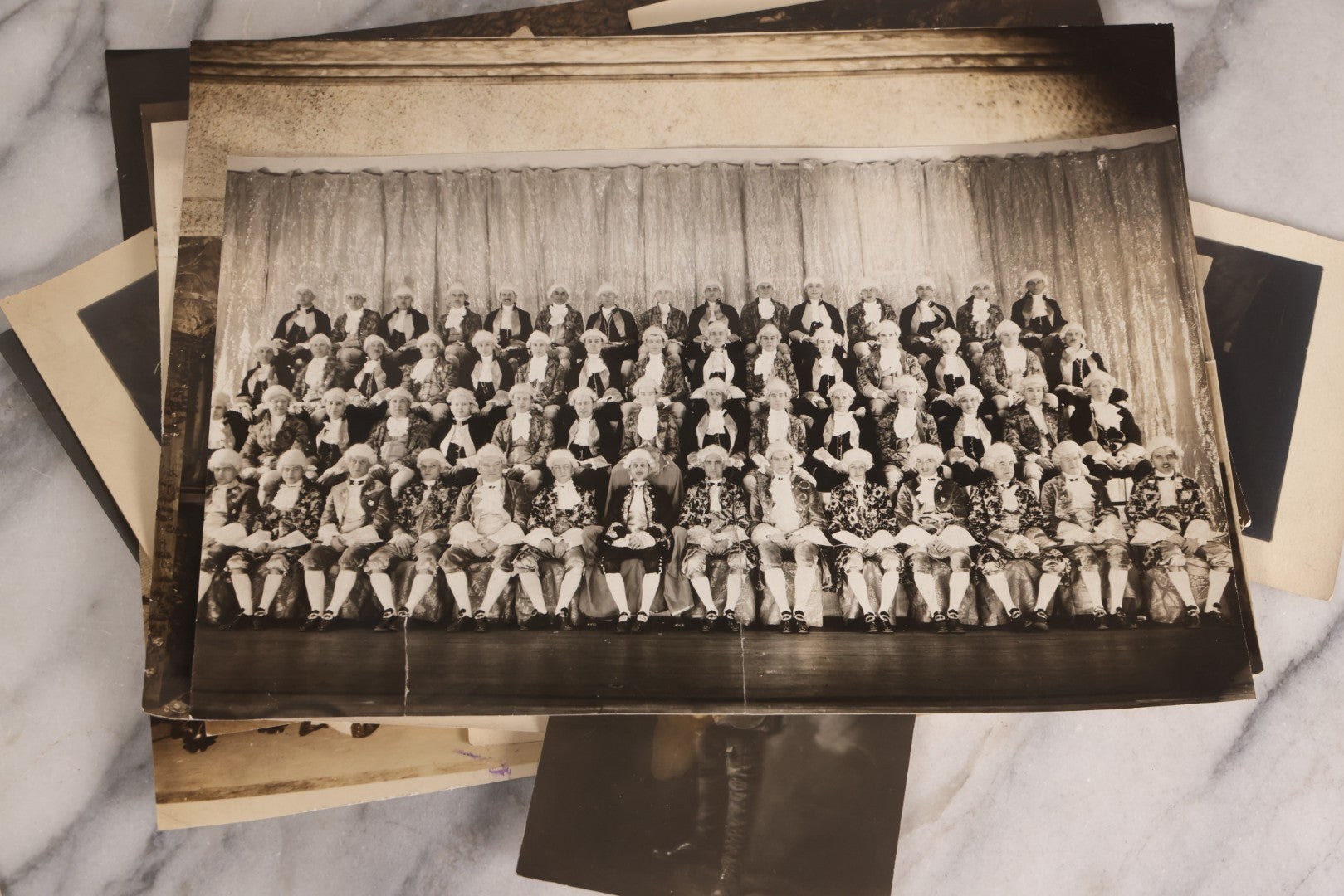 Lot 165 - Grouping Of 33 Antique Unmounted Theater And Costume Photographs Featuring Stage Sets, Period Dress, And Dramatic Characters