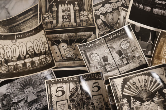 Lot 167 - Grouping Of 17 Glossy Unmounted Photographs Of Liggett's Rexall Store Window Advertising Displays, Circa 1940s