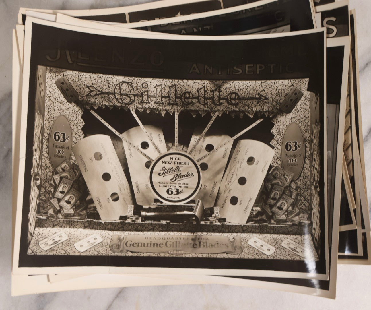 Lot 167 - Grouping Of 17 Glossy Unmounted Photographs Of Liggett's Rexall Store Window Advertising Displays, Circa 1940s