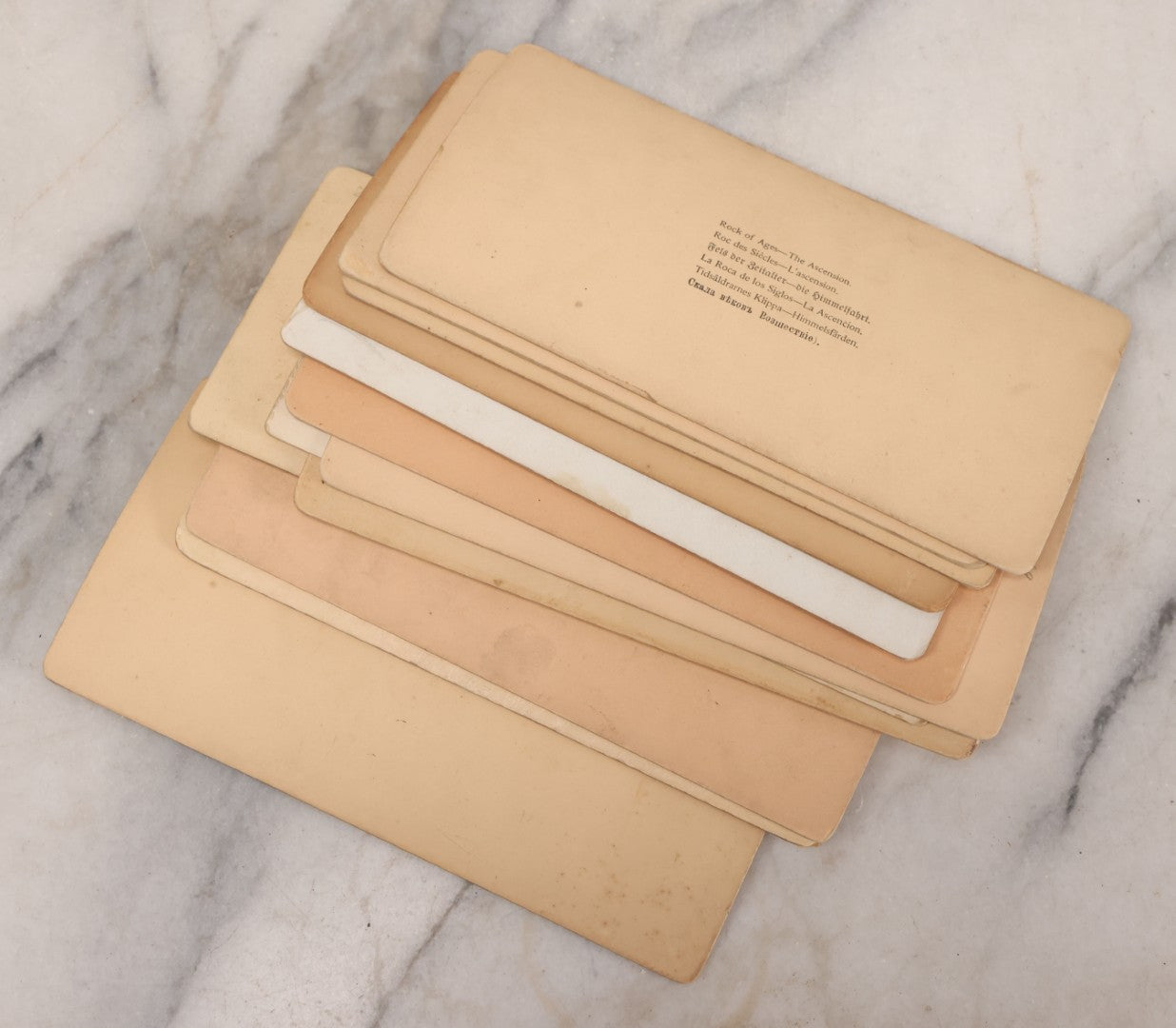 Lot 171 - Grouping Of 13 Antique Photographic Stereo View Cards Depicting Rock Of Ages, Comic Staged Scenes, Admiral Dewey Parade, Interior And Exterior Architecture, And Art