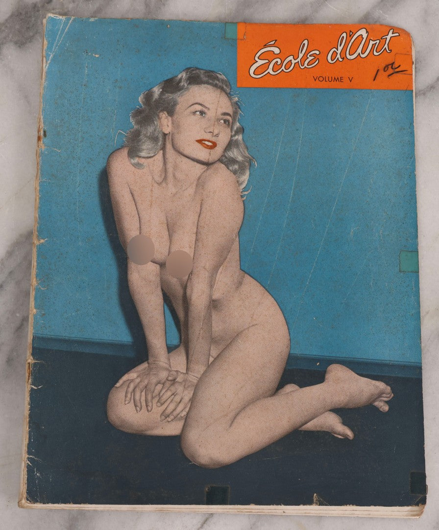 Lot 176 - Vintage Nude Photography Magazine "Ecole D'Art" Art Instruction Magazine, Volume V, Featuring Photographic Figure Studies Of Women, Published By Greenwich Art Syndicate, New York, Circa 1940