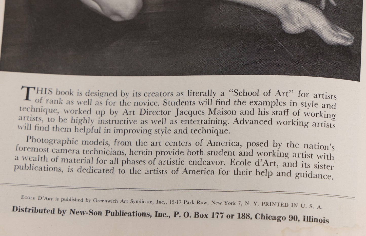 Lot 176 - Vintage Nude Photography Magazine "Ecole D'Art" Art Instruction Magazine, Volume V, Featuring Photographic Figure Studies Of Women, Published By Greenwich Art Syndicate, New York, Circa 1940
