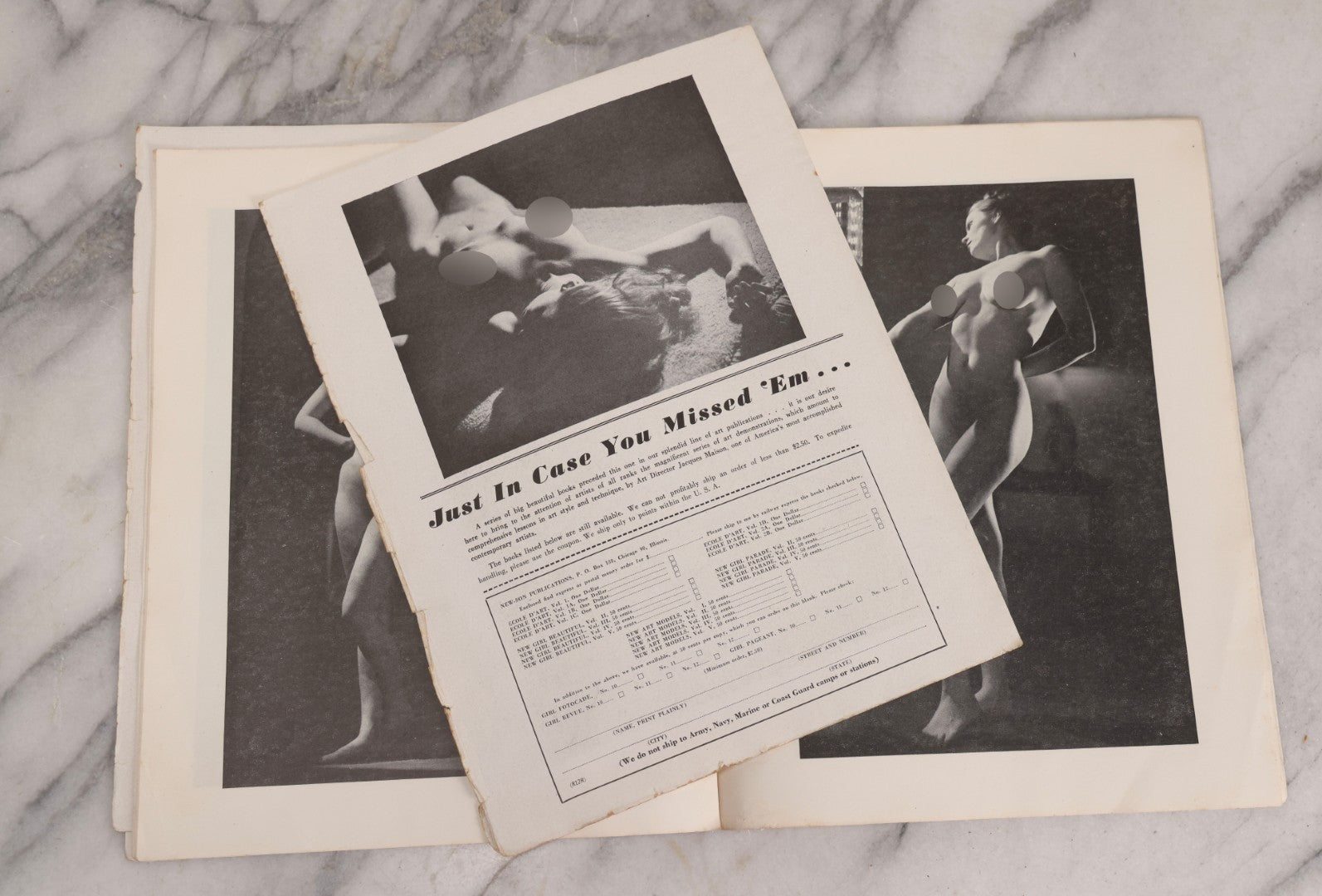 Lot 177 - Vintage Nude Photographer Magazine "The New Girl Revue" Art Reference Magazine, Volume XII, Featuring Photographic Figure Studies Of Women For Commercial Artists, Published By Greenwich Art Syndicate, New York, Circa 1940