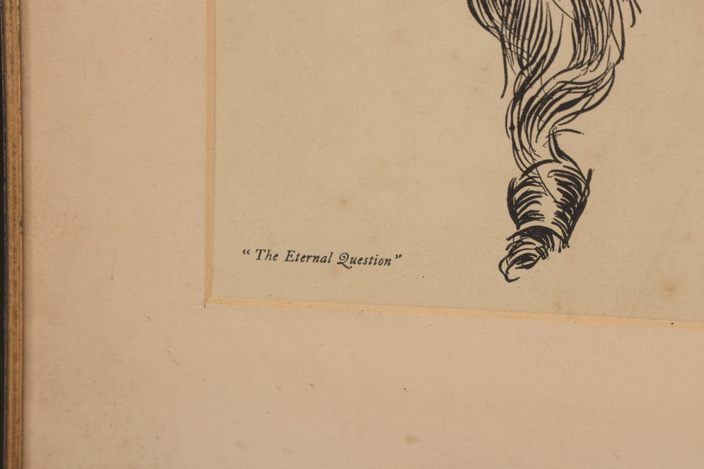 Lot 179 - Antique Gibson Girl Framed Print Of Charles Dana Gibson's "The Eternal Question," Copyright 1906 By Collier's