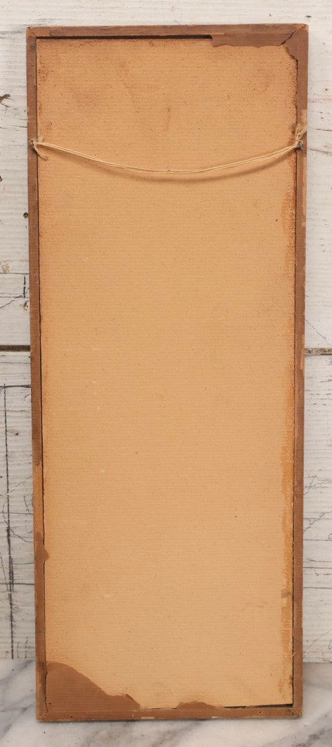 Lot 182 - Antique Unsigned Oil On Board Landscape Painting Depicting Stream, Bridge, And Trees