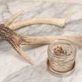 Lot 184 - Grouping Of Three Natural Oddities Including Rodent Remains In Mason Jar And Two Deer Antler Sheds