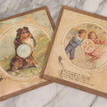 Lot 190 - Pair Of Antique Revolving Chromolithograph Pages From “Surprising Pictures For Little Folk” By Ernest Nister, Sheep Dog Pastoral Scene And Children At Play, Circa 1890s