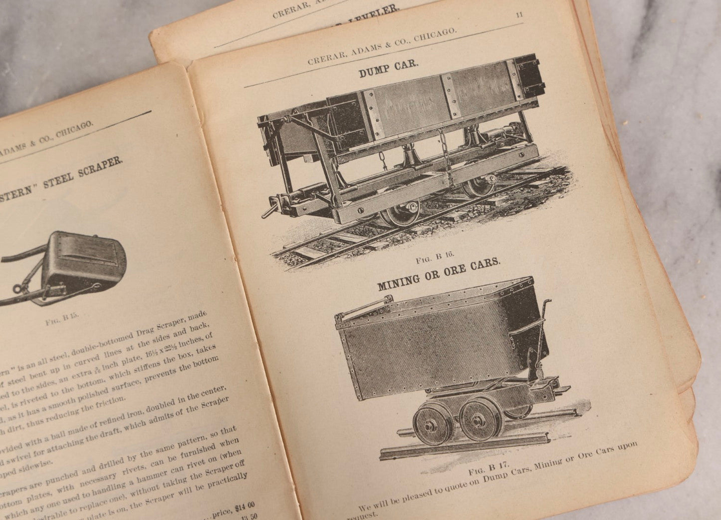 Lot 193 - Antique Crerar, Adams & Co. “Railway Supplies” Illustrated Trade Catalogue, Chicago, 1903, With Engraved Industrial And Railroad Equipment Illustrations, Poor Craft Grade Condition