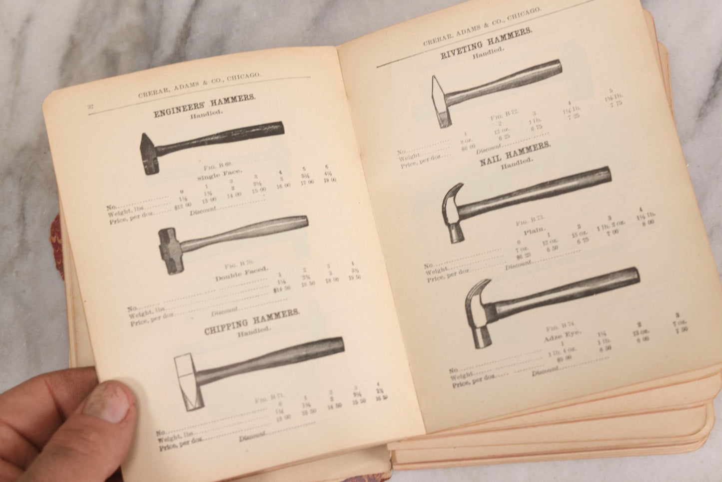 Lot 193 - Antique Crerar, Adams & Co. “Railway Supplies” Illustrated Trade Catalogue, Chicago, 1903, With Engraved Industrial And Railroad Equipment Illustrations, Poor Craft Grade Condition