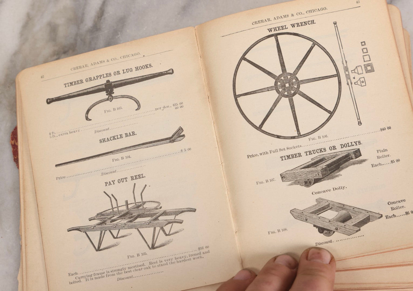 Lot 193 - Antique Crerar, Adams & Co. “Railway Supplies” Illustrated Trade Catalogue, Chicago, 1903, With Engraved Industrial And Railroad Equipment Illustrations, Poor Craft Grade Condition
