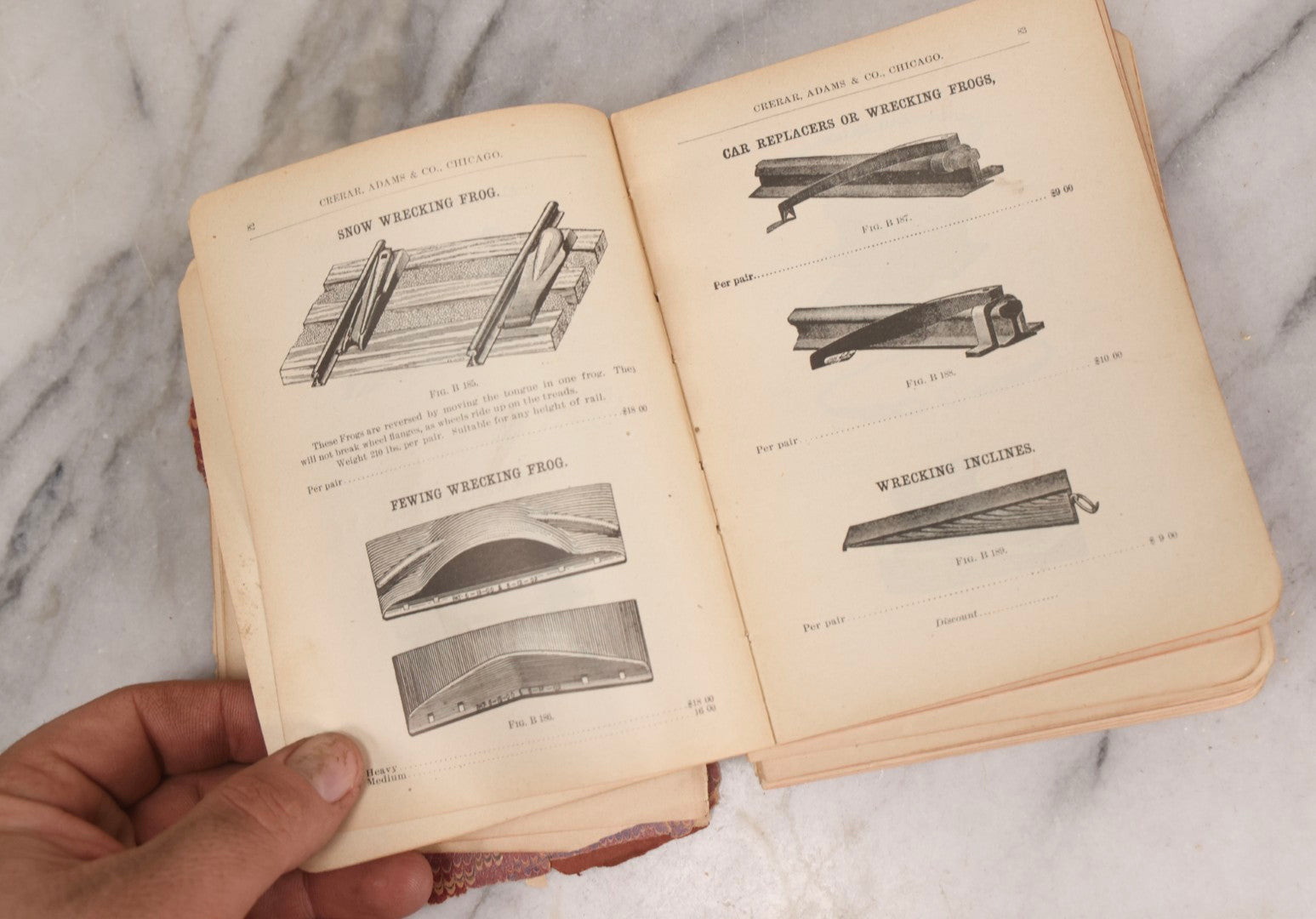Lot 193 - Antique Crerar, Adams & Co. “Railway Supplies” Illustrated Trade Catalogue, Chicago, 1903, With Engraved Industrial And Railroad Equipment Illustrations, Poor Craft Grade Condition