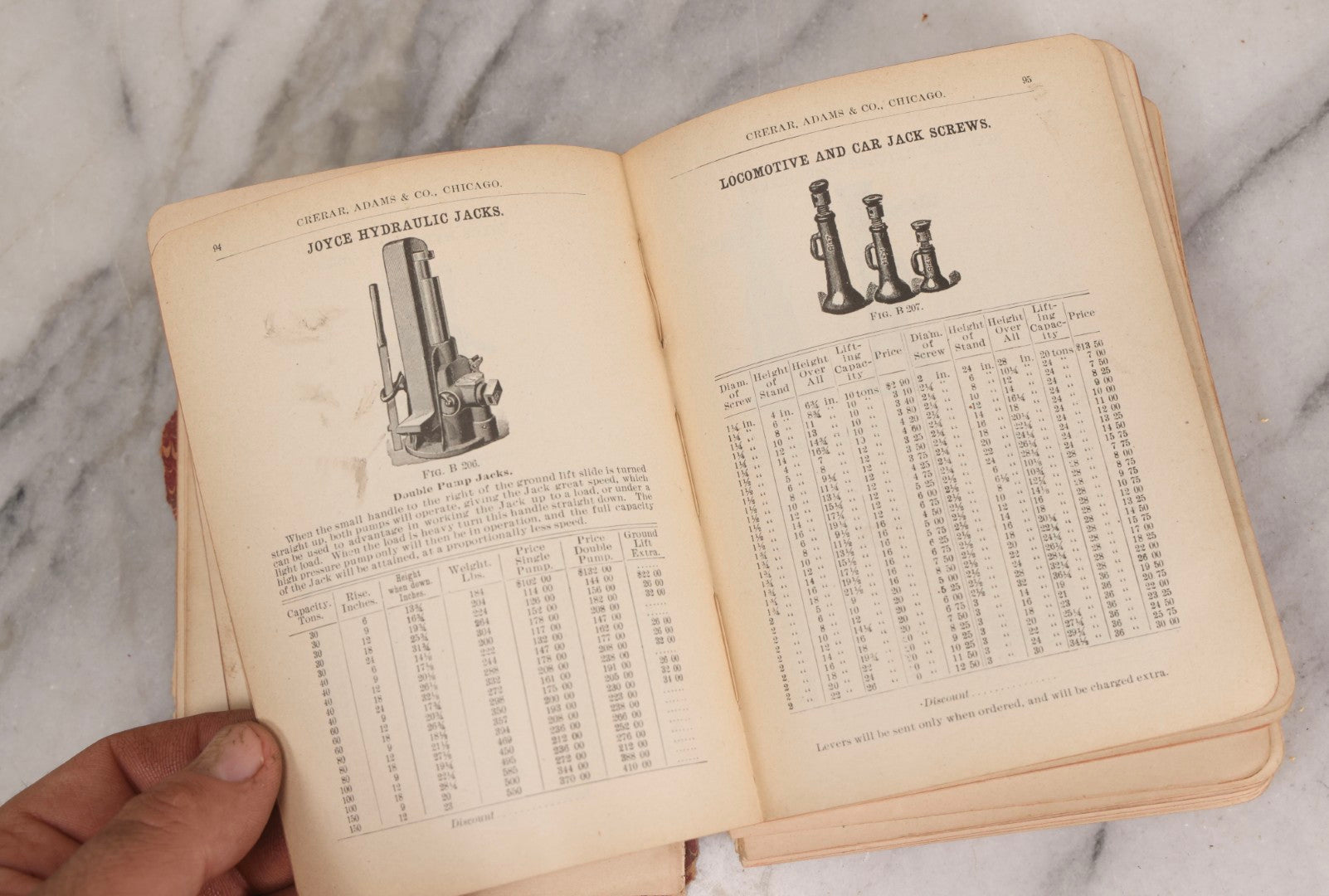 Lot 193 - Antique Crerar, Adams & Co. “Railway Supplies” Illustrated Trade Catalogue, Chicago, 1903, With Engraved Industrial And Railroad Equipment Illustrations, Poor Craft Grade Condition