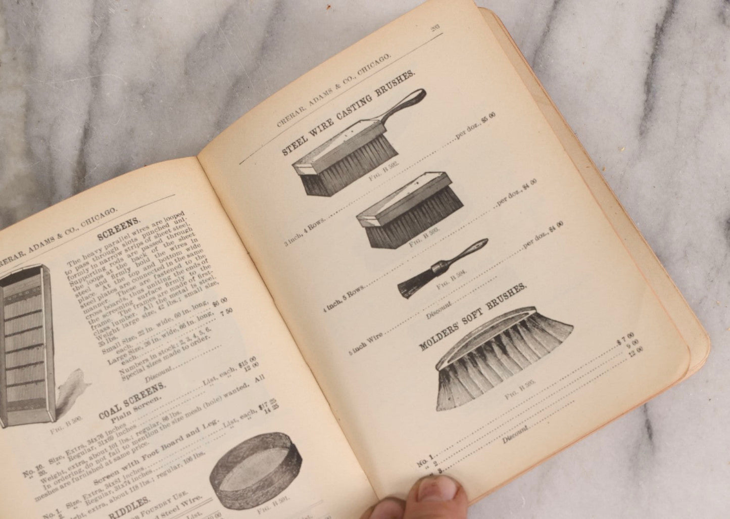 Lot 193 - Antique Crerar, Adams & Co. “Railway Supplies” Illustrated Trade Catalogue, Chicago, 1903, With Engraved Industrial And Railroad Equipment Illustrations, Poor Craft Grade Condition