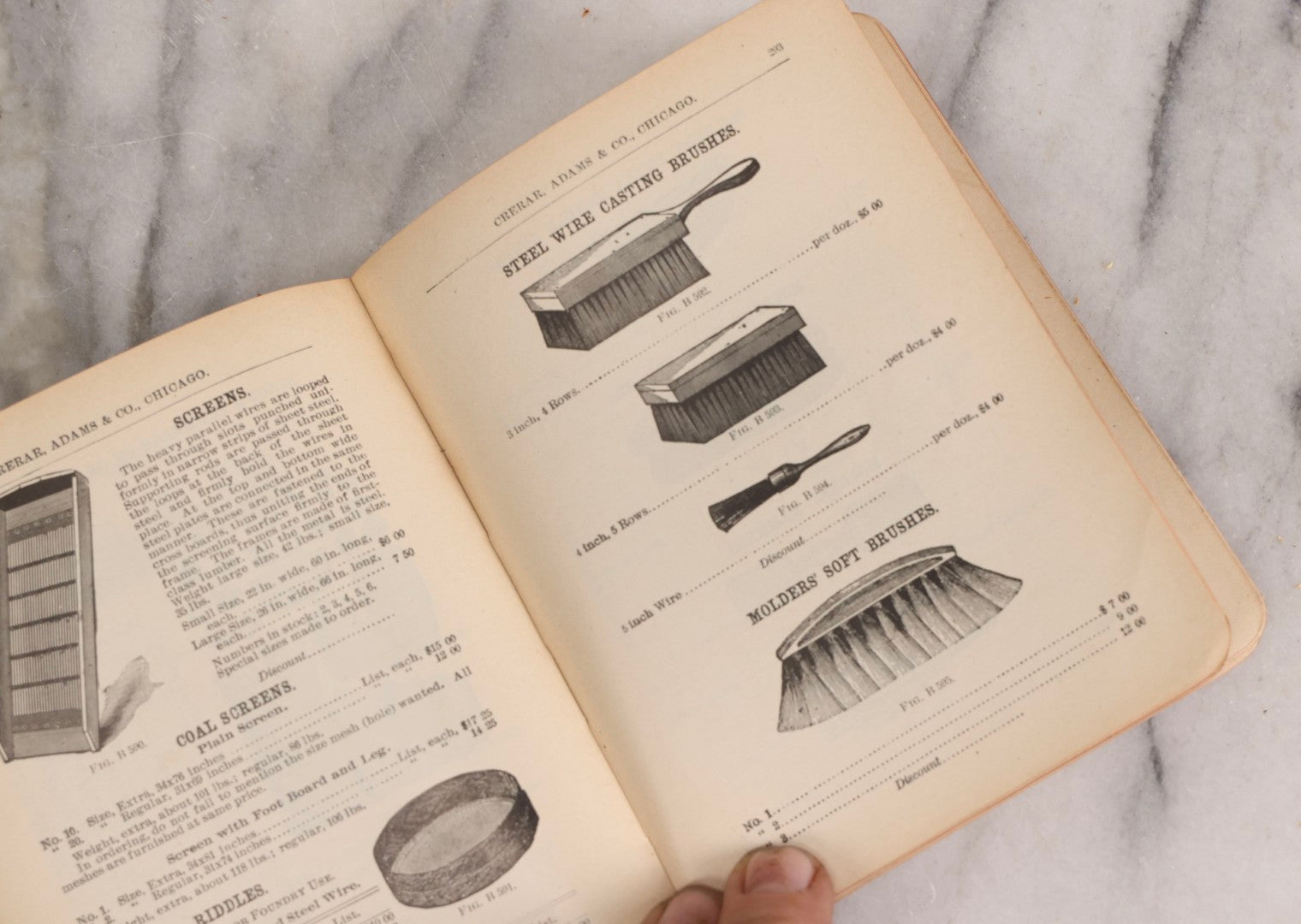 Lot 193 - Antique Crerar, Adams & Co. “Railway Supplies” Illustrated Trade Catalogue, Chicago, 1903, With Engraved Industrial And Railroad Equipment Illustrations, Poor Craft Grade Condition