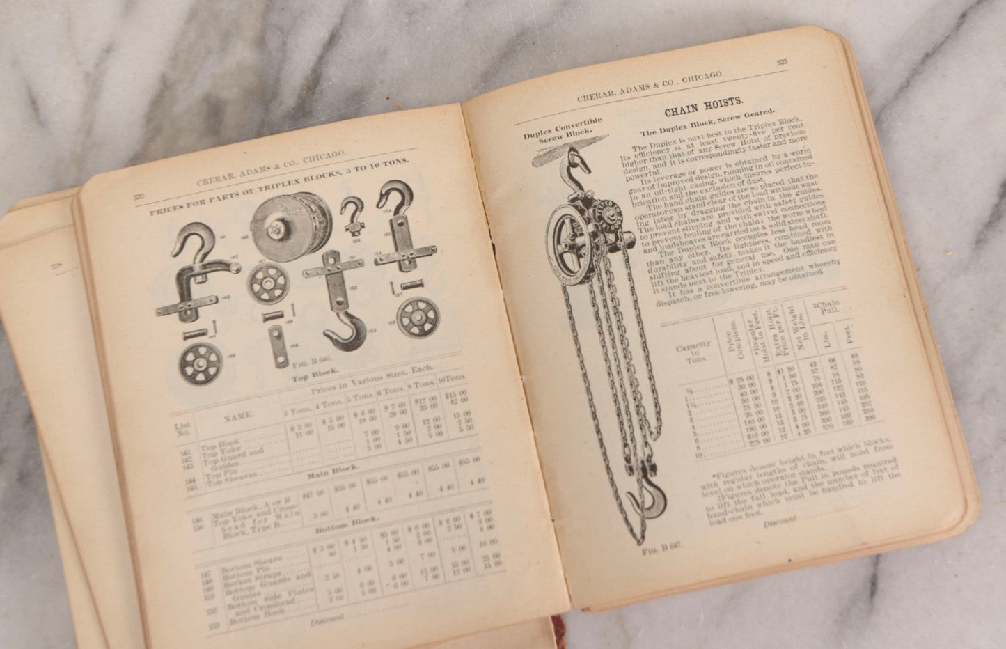 Lot 193 - Antique Crerar, Adams & Co. “Railway Supplies” Illustrated Trade Catalogue, Chicago, 1903, With Engraved Industrial And Railroad Equipment Illustrations, Poor Craft Grade Condition
