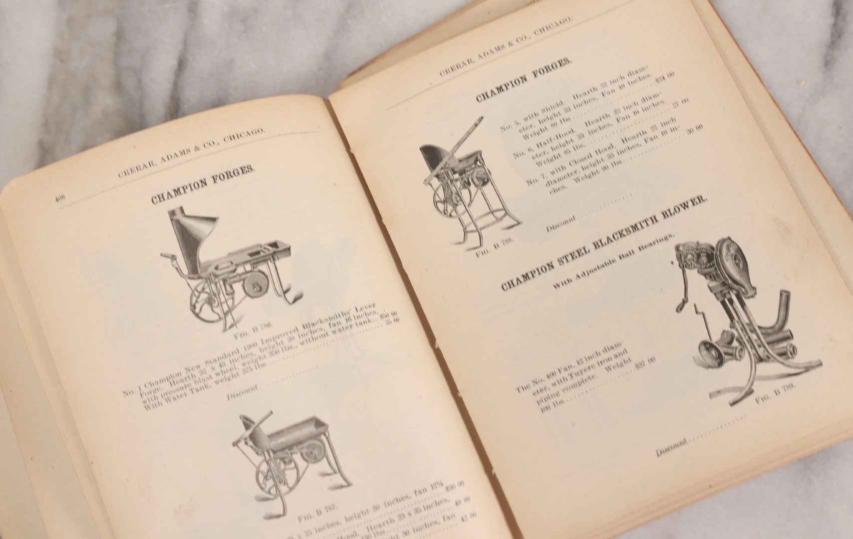 Lot 193 - Antique Crerar, Adams & Co. “Railway Supplies” Illustrated Trade Catalogue, Chicago, 1903, With Engraved Industrial And Railroad Equipment Illustrations, Poor Craft Grade Condition