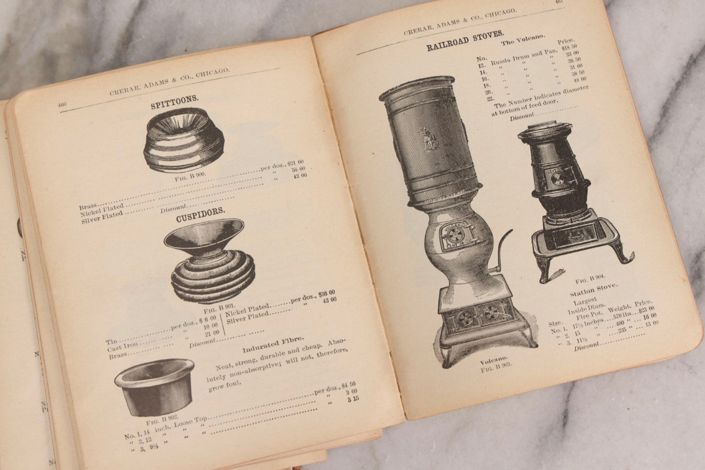 Lot 193 - Antique Crerar, Adams & Co. “Railway Supplies” Illustrated Trade Catalogue, Chicago, 1903, With Engraved Industrial And Railroad Equipment Illustrations, Poor Craft Grade Condition