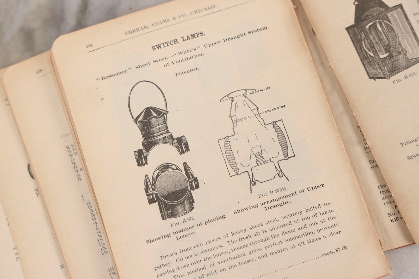 Lot 193 - Antique Crerar, Adams & Co. “Railway Supplies” Illustrated Trade Catalogue, Chicago, 1903, With Engraved Industrial And Railroad Equipment Illustrations, Poor Craft Grade Condition