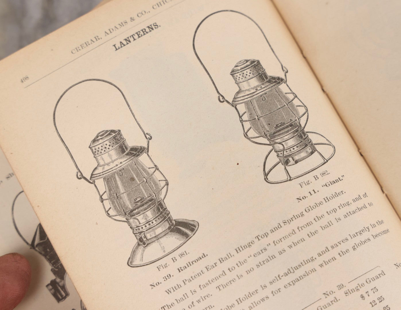 Lot 193 - Antique Crerar, Adams & Co. “Railway Supplies” Illustrated Trade Catalogue, Chicago, 1903, With Engraved Industrial And Railroad Equipment Illustrations, Poor Craft Grade Condition
