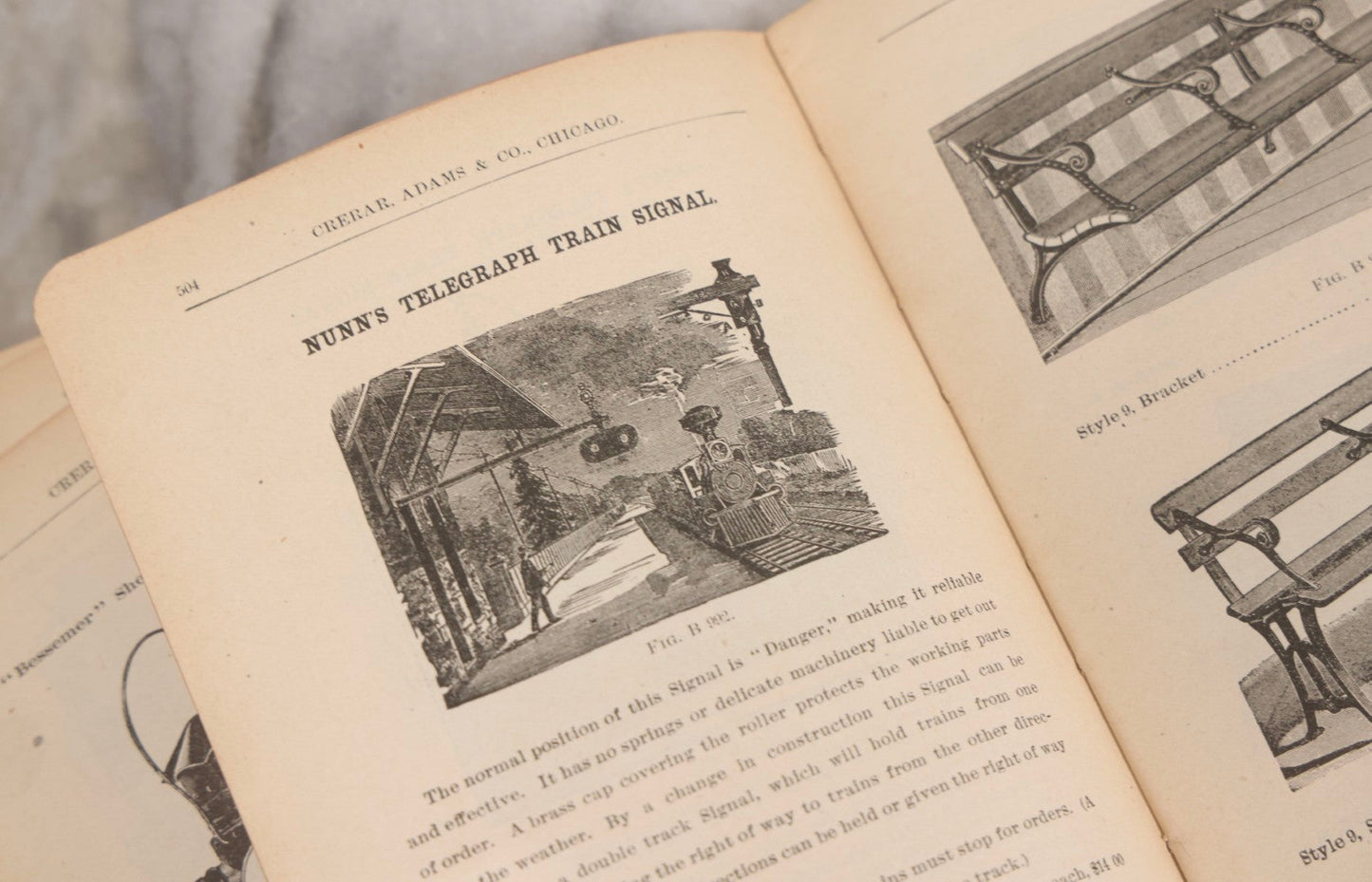 Lot 193 - Antique Crerar, Adams & Co. “Railway Supplies” Illustrated Trade Catalogue, Chicago, 1903, With Engraved Industrial And Railroad Equipment Illustrations, Poor Craft Grade Condition
